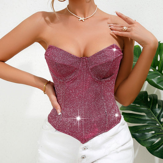Dazzling Silver Corset