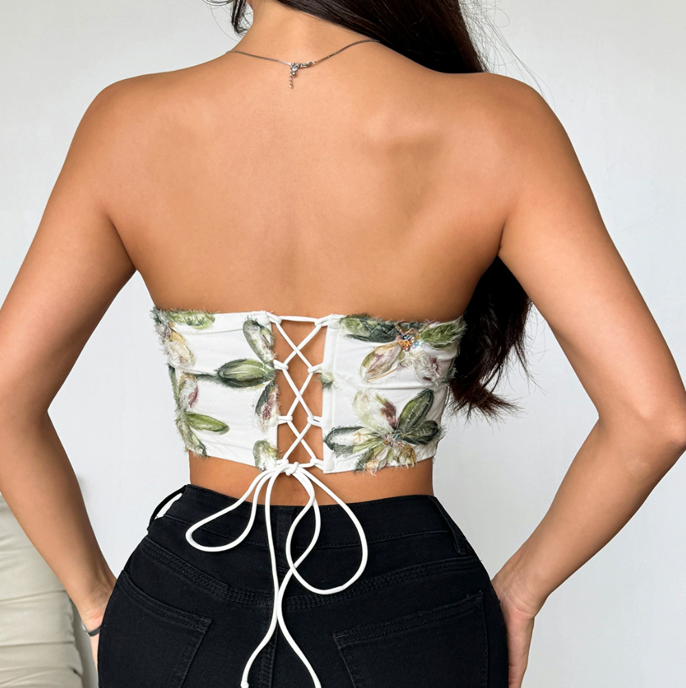 Emerald Bloom Bustier