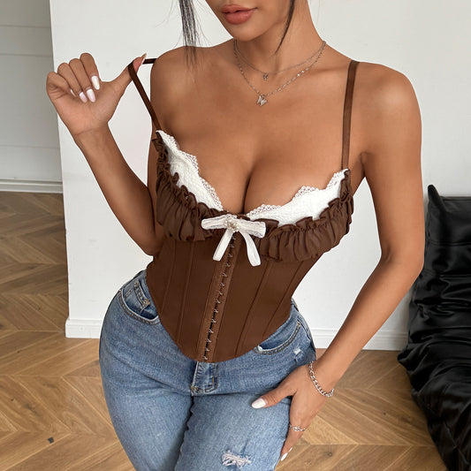 Lace & Mesh Corset Bralette