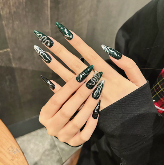 Handmade Oriental Anime Press-On Nails