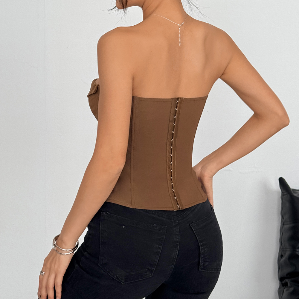 Tie Charm Bustier Top