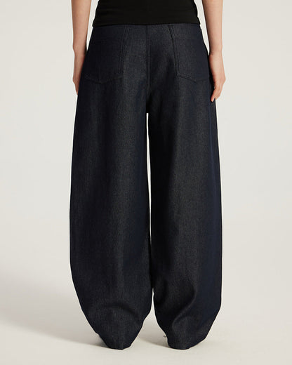 Blade-Cut Wide Leg Jeans