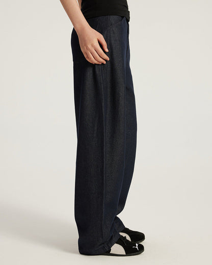 Blade-Cut Wide Leg Jeans