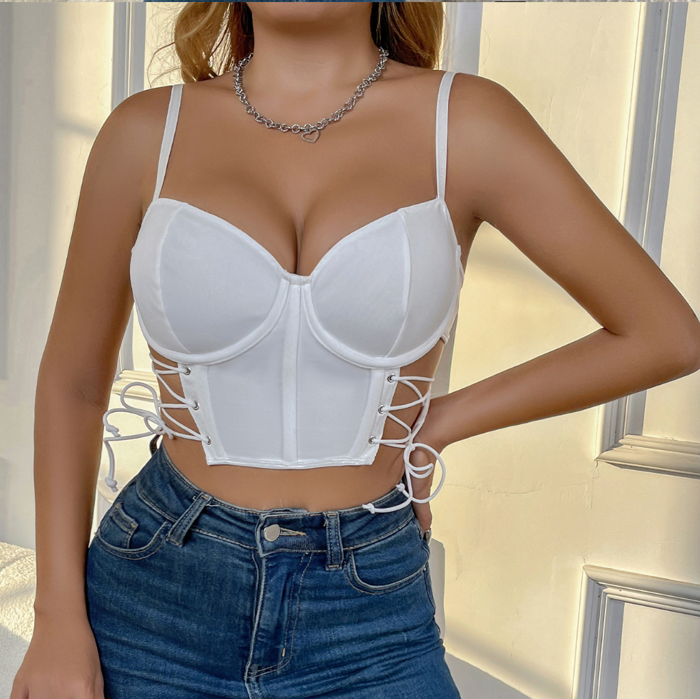 Chic Crisscross Corset Crop Top