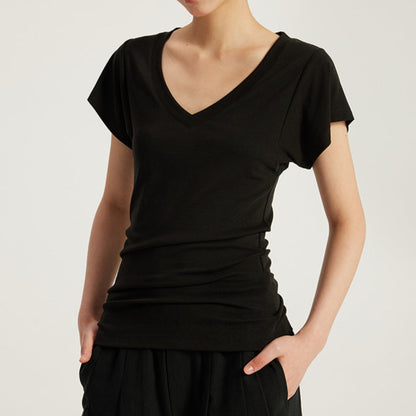 Effortless Chic V-Neck Slim Top