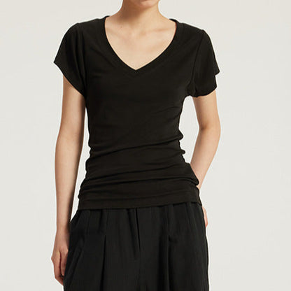 Effortless Chic V-Neck Slim Top