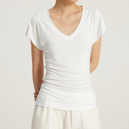Effortless Chic V-Neck Slim Top