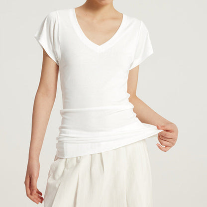 Effortless Chic V-Neck Slim Top