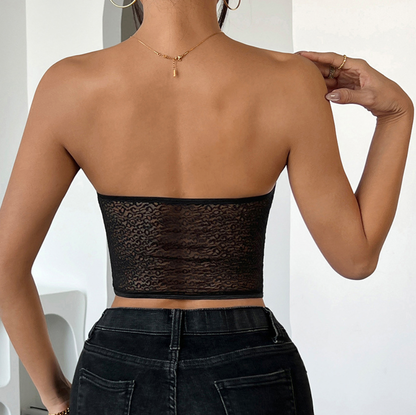 Elegant Sheer Lace Corset Top