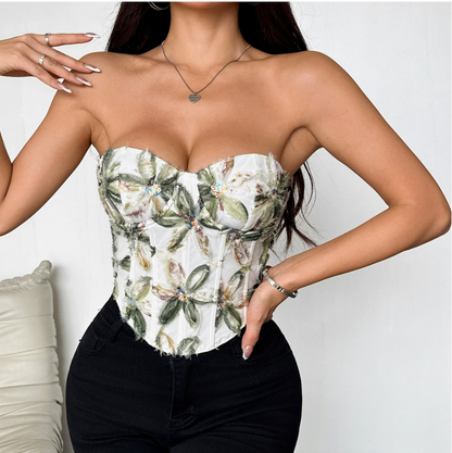 Emerald Bloom Bustier