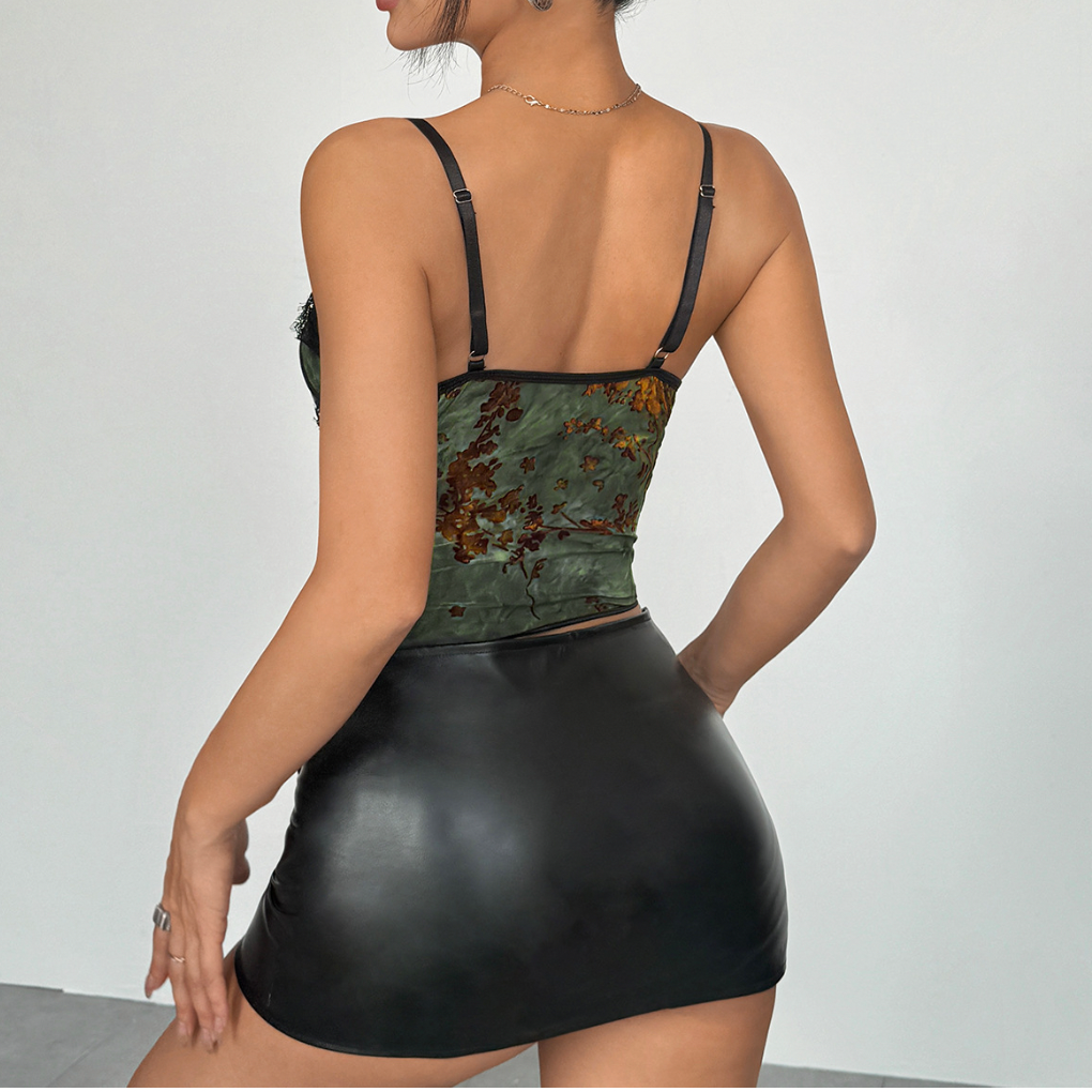 Gothic Shadow Blossom Camisole