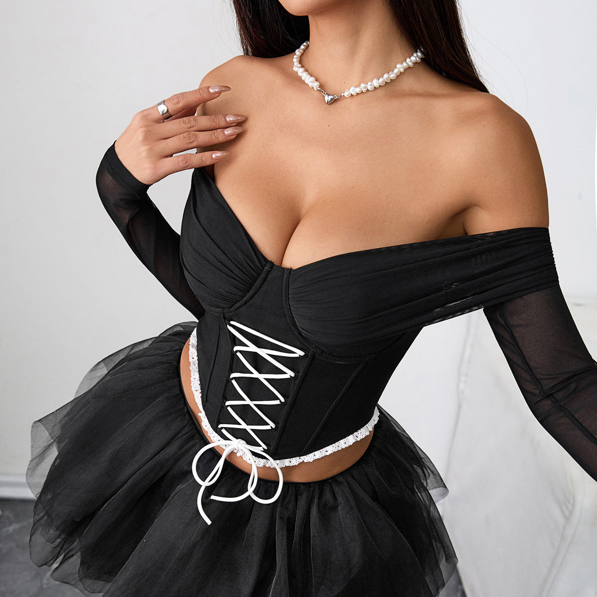 Hot Girl Off-Shoulder Knit Top