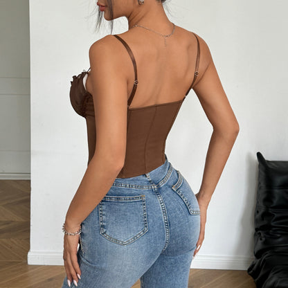 Lace & Mesh Corset Bralette