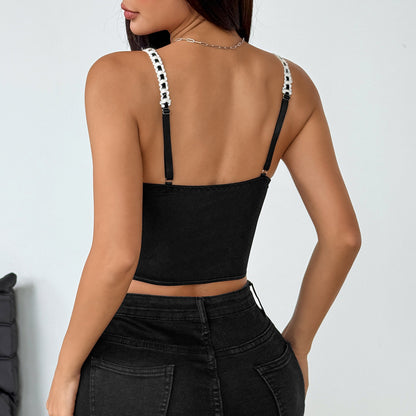 Distressed Lace Bustier