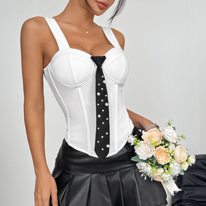 Deconstructed Dress Shirt Corset Bralette