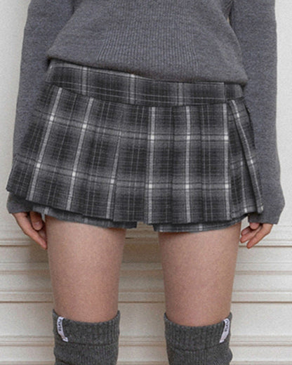 Retro A-Line School Skirt with Hidden Shorts