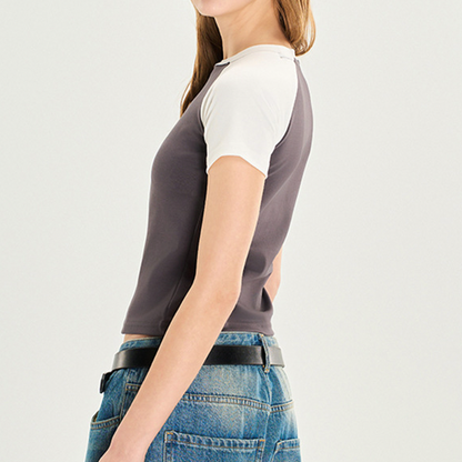 Retro Raglan Crop Tee