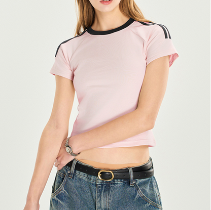Streetwear 3-Line Cropped Top