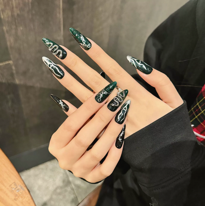 Handmade Oriental Anime Press-On Nails