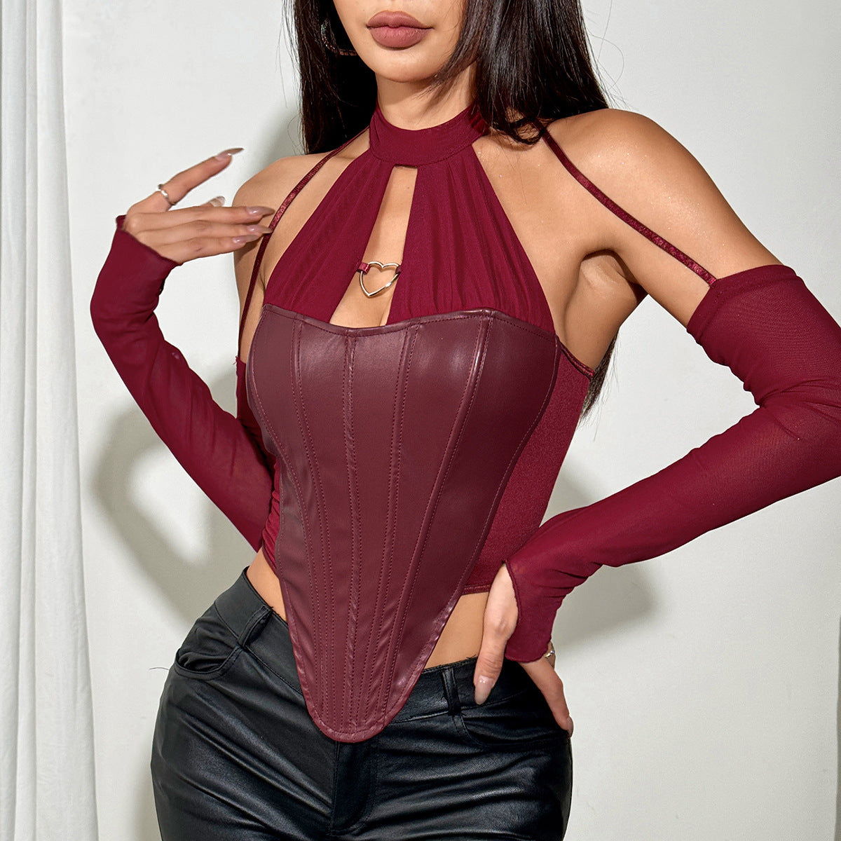 Sleek PU Corset