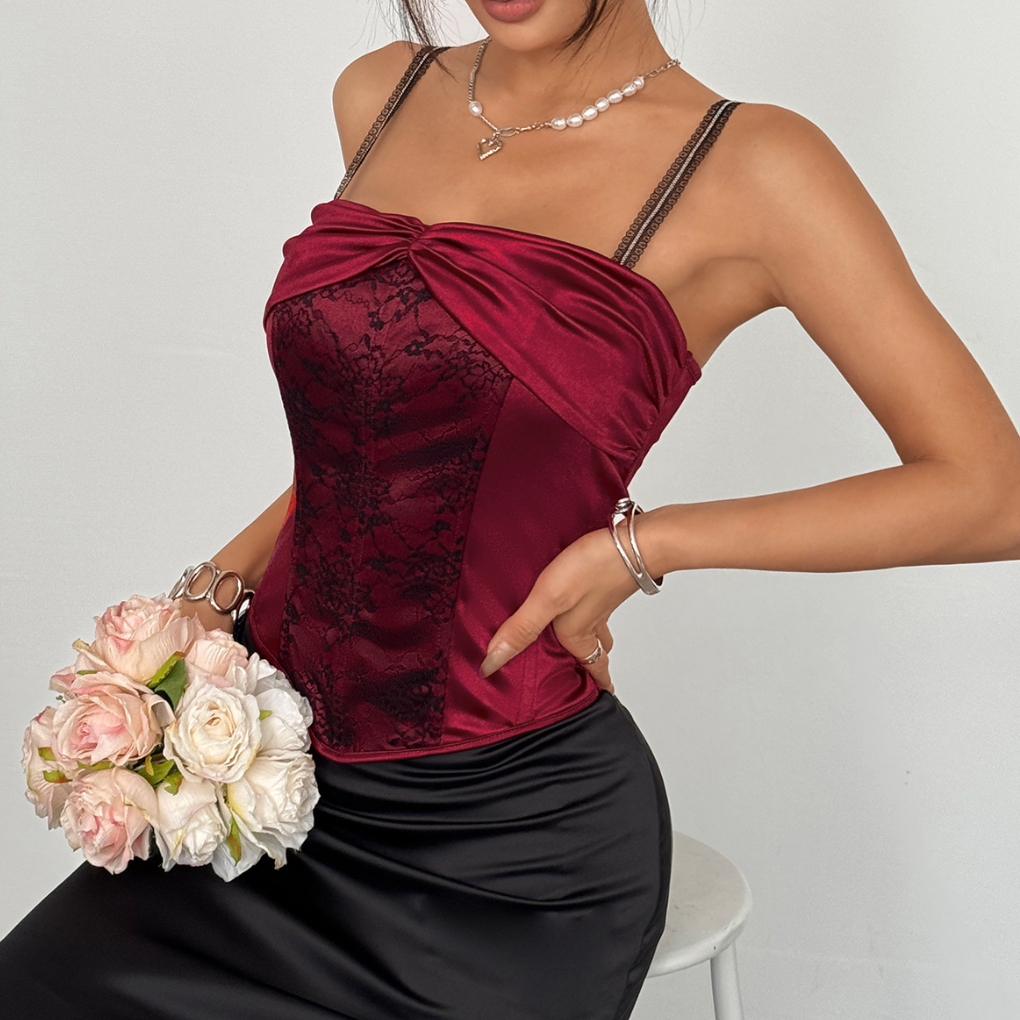 Snow White - Scarlet Velvet Corset Top